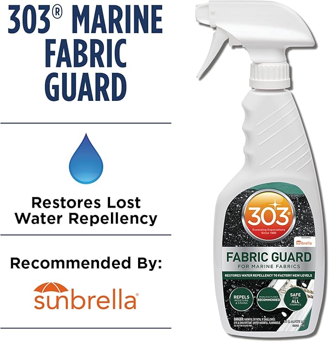 Restores water and stain resistance on boat covers, canvas, and marine fabrics. | boating-cleaners
