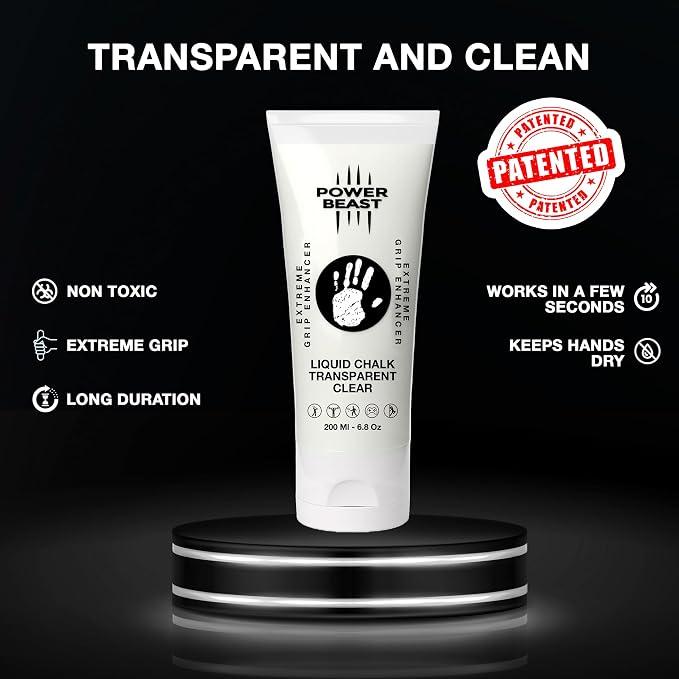 Clear Liquid Chalk, Non Sticky Grip Enhancer, Dry Hands, Transparent Liquid Chalk, Anti-Slip Solution, Dry Grip for Tennis, Golf, Pole Dancing, Gaming, and All Sports