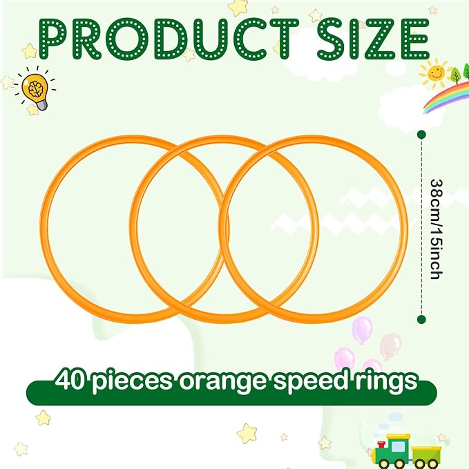 Deekin Agility Rings Speed and Agility Training Rings Exercise Speed Circle Jumping Hoops for Training Toss Equipment