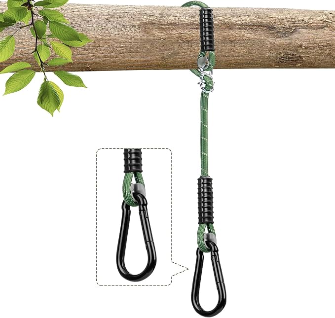 Tree Swing Rope with Heavy Duty Extra Large Buckle,Adjustable Extendable Hammock Hanging Strap for Outdoor Swings Hammock Playground Set Accessories.10Ft(120") of 1,Green
