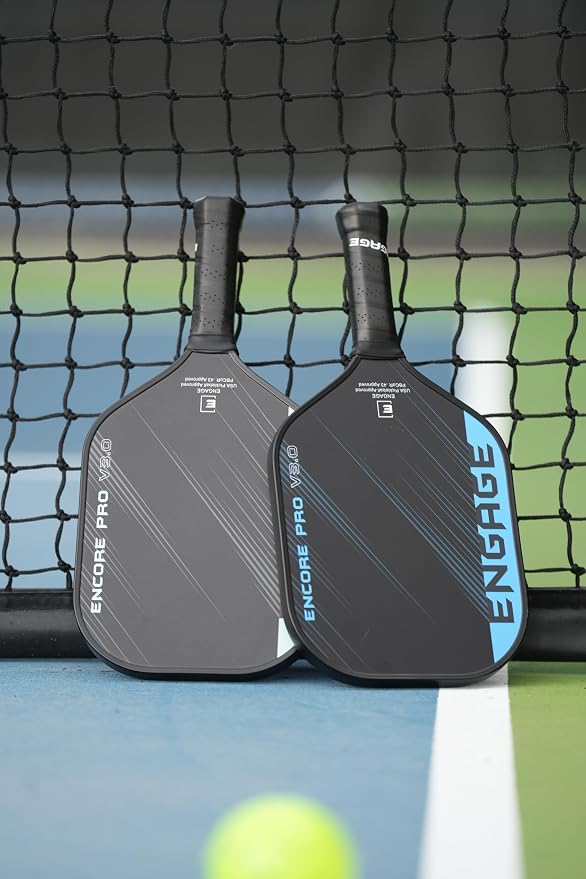 Engage Encore Pro V3.0 Pickleball Paddle | Raw Carbon Fiber & Polymer Core for All-Around Playability