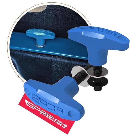 GPCA – Quick Release Hardtop Bolts, M8 25mm Thumbscrew for Ford Bronco Hardtop Removal, Bronco Accessories & Cargo Tie Down GP Anchor PRO w/o Nut, 8 Pack (Blue)