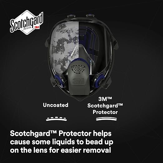 3M Ultimate FX Full Facepiece Reusable Respirator, FF-403, NIOSH, ANSI, Six-Strap Harness for a Secure Comfortable Fit, Cool Flow Valve, Passive Speaking Diaphragm, Large