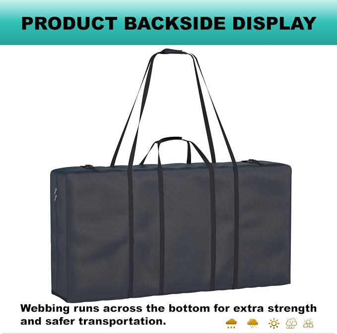 Cornhole Carrying Case, Cornhole Bag Tote Fits 4' x 2' Regulation Size Board, Heavy duty 600D Waterproof Oxford Fabric, Large Pockets for Cornhole Outdoor Games,Only Bag.