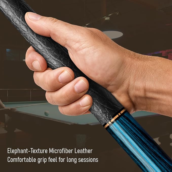 Series, Glass Fiber Pool Cue Stick, Uni-QR, 3/8-10, 5/16-18 Joint, Synthetic Leather Grip, 29" Glassfiber Shaft, 7-Layer Microfiber Tip