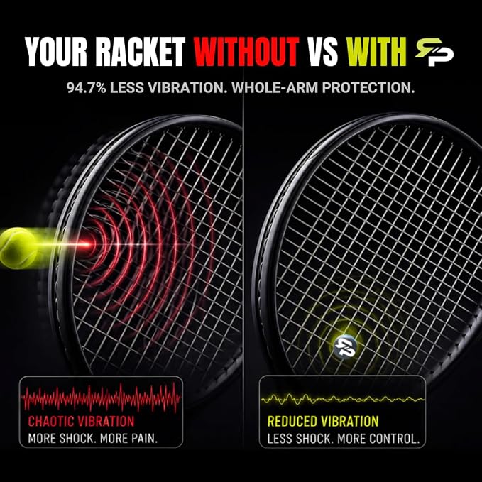 RTP Tennis Racket Vibration Dampener - ShockSorb Original or Ultrasoft V3 The Only Dampener Made for Pain Relief - Handcrafted with Patented Material Sorbothane Made in USA - 1 Pack Limited Warranty