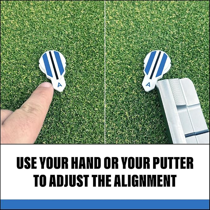 Putting Alignment Aid Tool - Golf Ball Marker - Rotate to Aim - Golf Gift Accessory for Men & Women Golfers - USGA Compliant