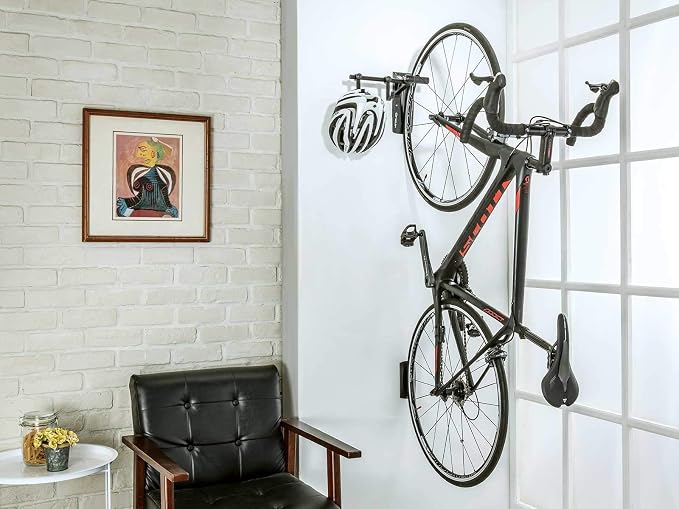 Topeak ONEUP Wall Mount Bike Hanger, Bicycle Storage, Black, 12.6” x 9.8” x 5.5”