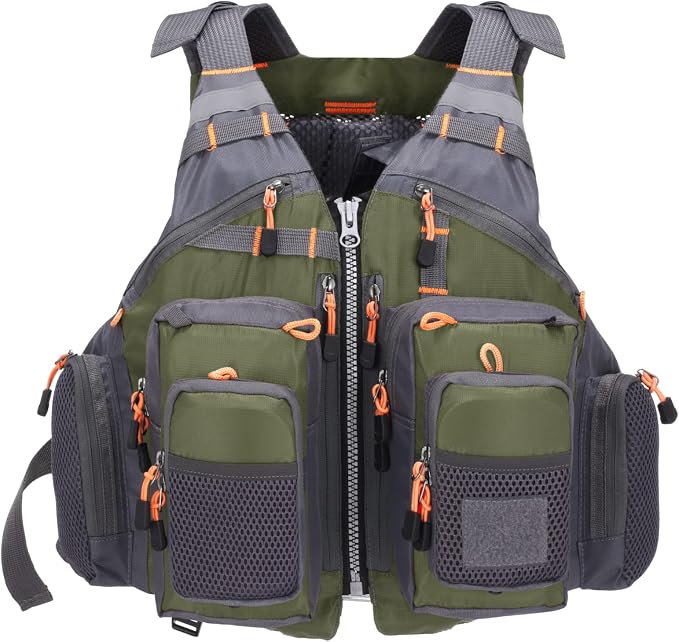 Lixada Fly Fishing Vest Fishing Jacket Breathable Polyester Mesh Design Fishing Vest