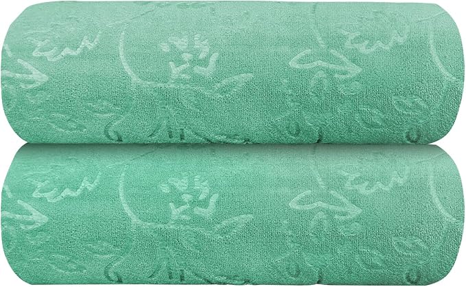 JML Extra Large Microfiber Bath Sheets Towels for Adult, 2 Pack, 35" x 70", Absorbent & Quick Dry, Soft Bathroom Towels for Hair Wrap, Sauna, Salon,Sport, Fitness, Yoga, Green