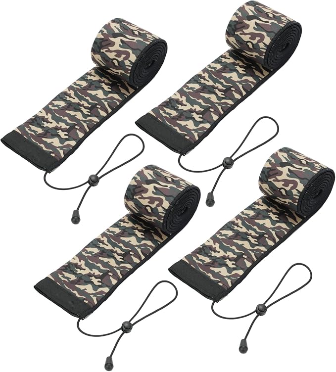 Neoprene Fishing Rod Sleeves,Fishing Rod Socks for Protect Rod | UV Resistance,Puncture Resistant, Protect Casting, Spinning, Trolling Fishing Rods,Fishing Pole Sleeve for Transport, Storage