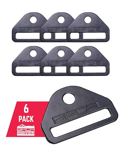 GPCA - Tie Down Metal D-Plates/D-Buckles, Easy-to-Install Truck Tie Downs, Compatible with Cargo Cover Mounts, Heavy-Duty Jeep Wrangler Accessories for 4xe, JL, JT, JK, TJ and More, 3mm, 6 Packs