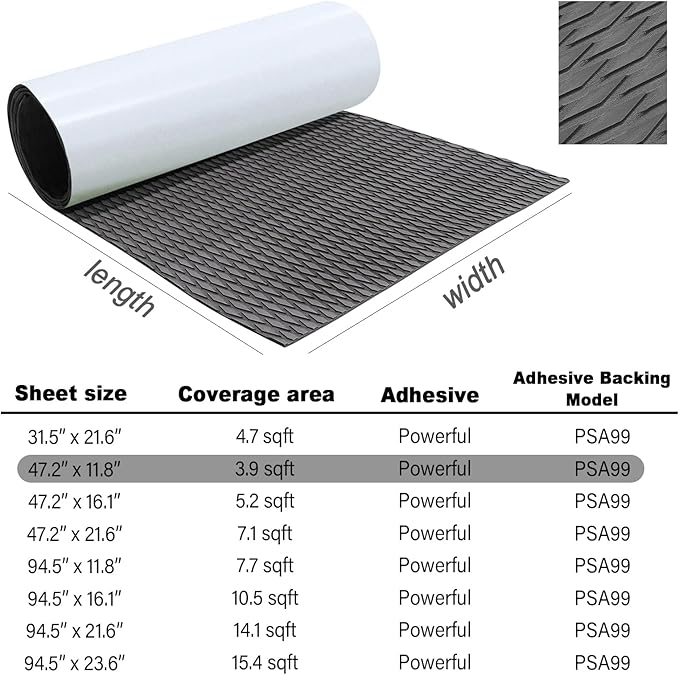 HZshark EVA Foam Boat Decking Sheet Universal DIY Surfboard Traction Pad Non-Slip Grip Mat Trimmable Sheet for Kayak RV Yacht Pool Skateboard Skimboard Step Green Yellow Orange Blue Dark Grey Black