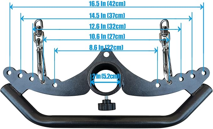 Adjustable Lat Pull down Bar, Cable Machine Attachments for Gym, Home Gym Fitness T-bar Row Pulldown Attachments, Lat Pull Down Machine Wide Grip Neutral Grip Handle