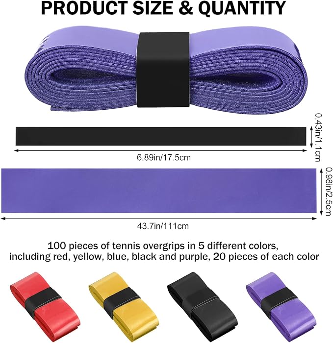 Jadive Tennis Racket Grip Tape Anti Slip Tennis Overgrips PU Absorbent Badminton Grip Tape for Badminton Racquet Fishing Rods