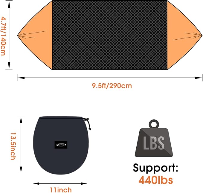 G4Free Large Camping Hammock with Mosquito Net and Rain Fly- 2 Person Portable Hammock with Bug Net and Tent Tarp for Outdoor Hiking Camping Backpacking Travel