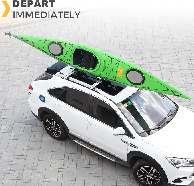 Kayak Roof Rack, Aluminum Kayak Carrier Folding J-Style Universal 3-in-1 Multifunction for Canoe, SUP, Kayaks, Surfboard Rooftop Mount on SUV, Car and Truck Crossbars