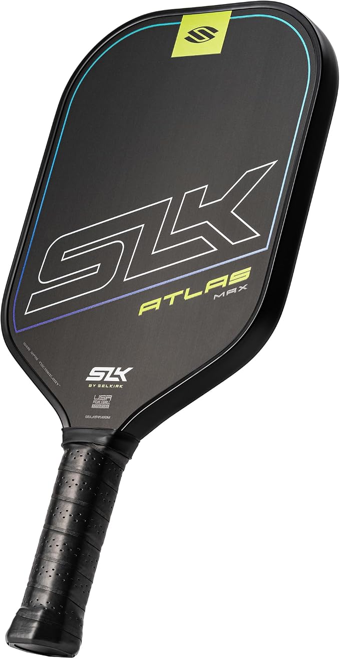 Selkirk Sport Atlas Raw Carbon Fiber Pickleball Paddles | Midweight Pickleball Paddle with Polymer Honeycomb Core | USAPA Approved Carbon Fiber Face for Spin and Control