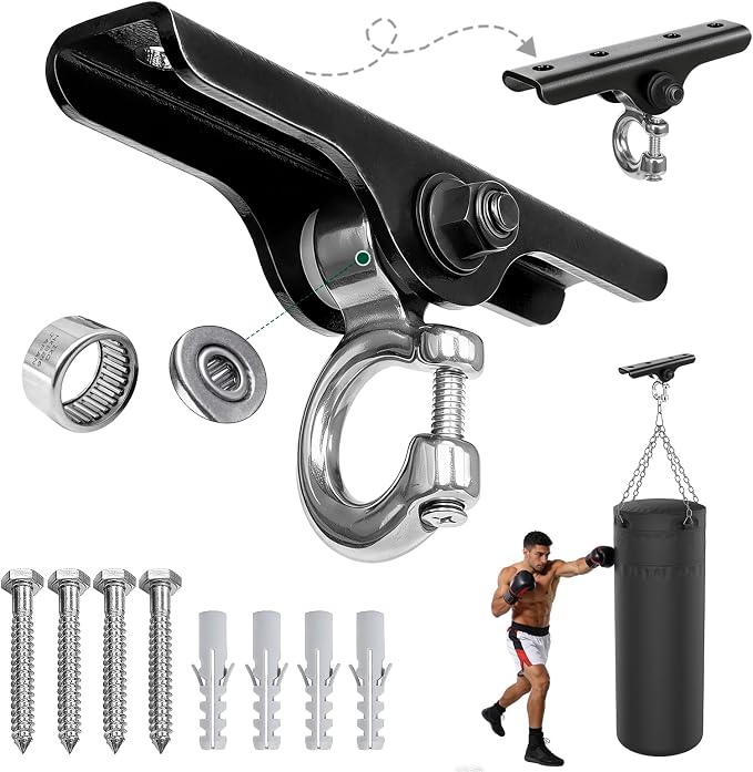 Heavy Duty Swing Hanger,180° Silent Oscillation, 800 lbs Capacity, for Playground, Swing Set, Hammock, Yoga, Punching Bag