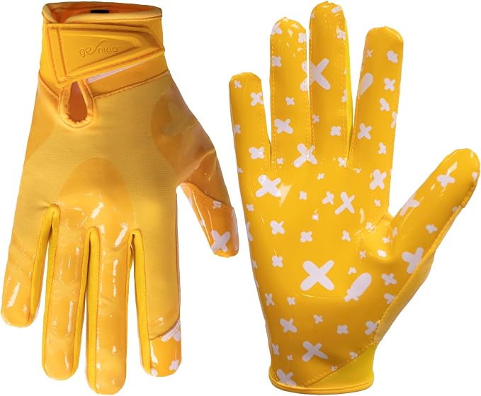 Football Gloves for Youth and Adult Men,Sticky Adhesive Palms Receiver Gloves,Grip Boost Flag Football Accessories Gifts for Family and Friends