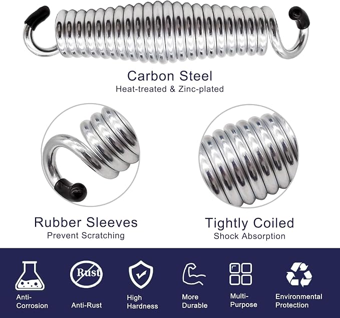 Heavy Duty Porch Swing Springs, 2-Pack for Hammock Chairs