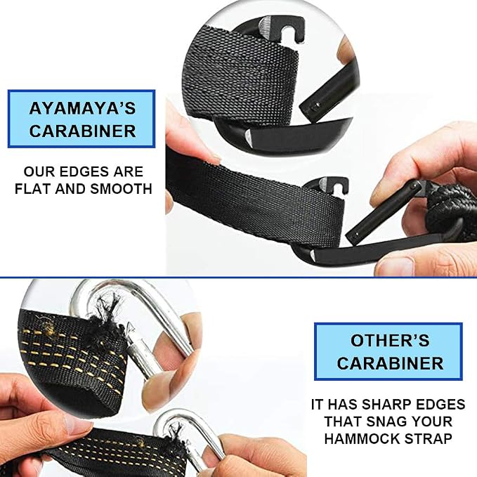 ayamaya Kids Camping Hammock, Small Outdoor Hammock Gifts for Children Girls Boys, Ultralight Kids Camping Gear with Tree Strap & Carabiners,Sling Swing Hammock for Indoor/Outdoor Use