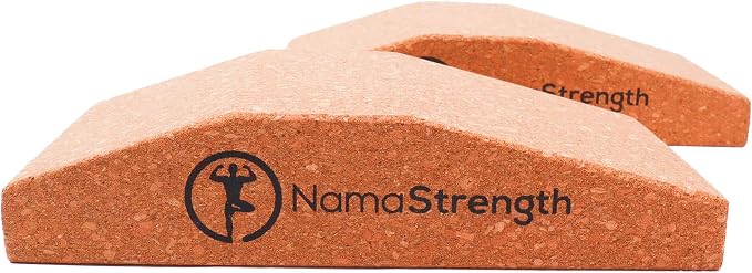 Cork Yoga Wedge Block - Non-Slip Wrist Support, Set of 2