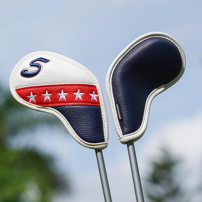 Craftsman Golf US Flag Neoprene Golf Club Head Cover Wedge Iron Protective Headcover for Callaway, Ping, Taylormade, Cobra, Etc.