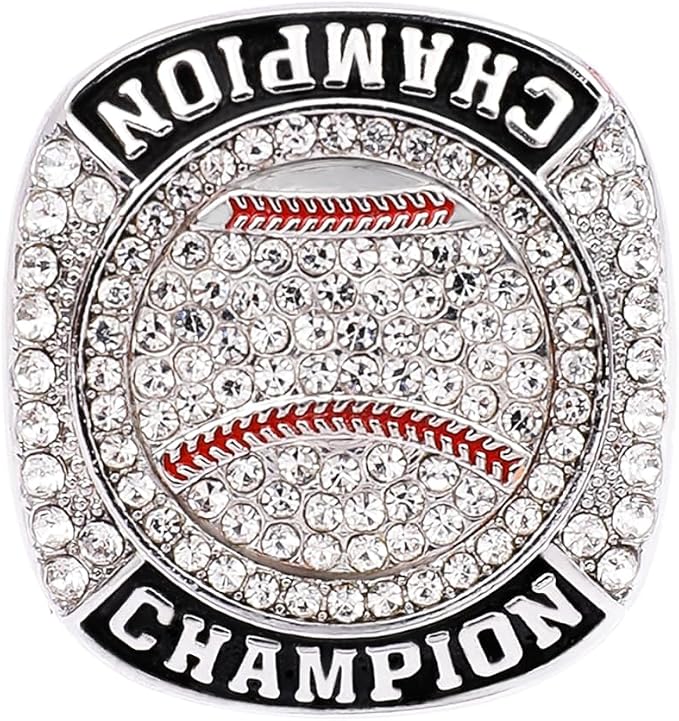 12 Pcs Baseball Championship Ring Trophy Award Gift Tournament Championship Ring Winner Tournament Team, from Size 8 to 11,