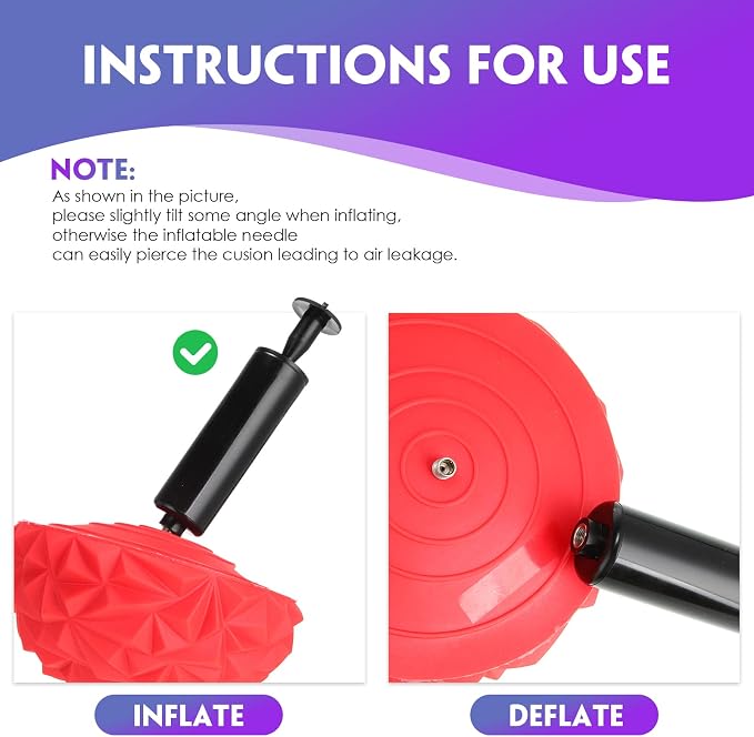 12 Pcs Balance Pods Sensory Stepping Stones for Kids Stability Balance Trainer Dots Ball Half with Hand Pump Physical Therapy Dome Balance Disc for Adults Core Strength Coordination Yoga Exercise