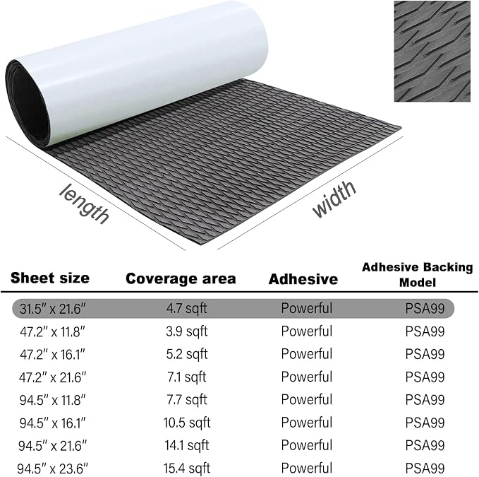 HZshark EVA Foam Boat Decking Sheet Universal DIY Surfboard Traction Pad Non-Slip Grip Mat Trimmable Sheet for Kayak RV Yacht Pool Skateboard Skimboard Step Green Yellow Orange Blue Dark Grey Black