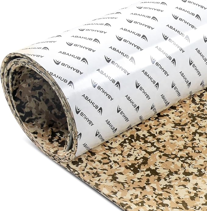 Abahub EVA Foam Boat Flooring Brushed Pattern Marine Decking Sheet with Self-Adhesive Carpet for Motorboat Kayak Surfboard SUP 96''x16''/47''