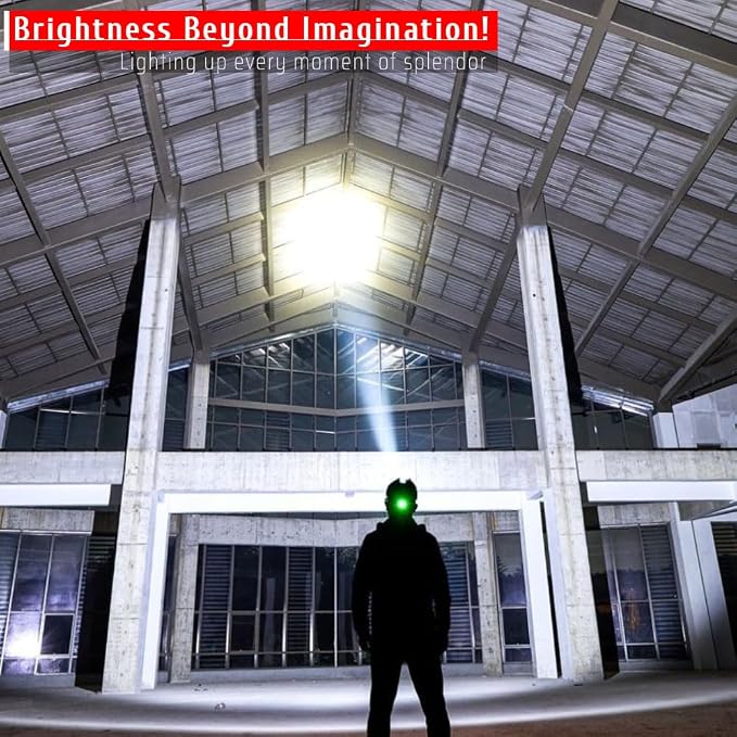 Rechargeable LED Headlamp with Super Wide Bright Light Spot – Ideal for Long-Distance Illumination, USB Charging for Your Phone, Perfect for Fishing, Camping, Hiking, Emergency Searching