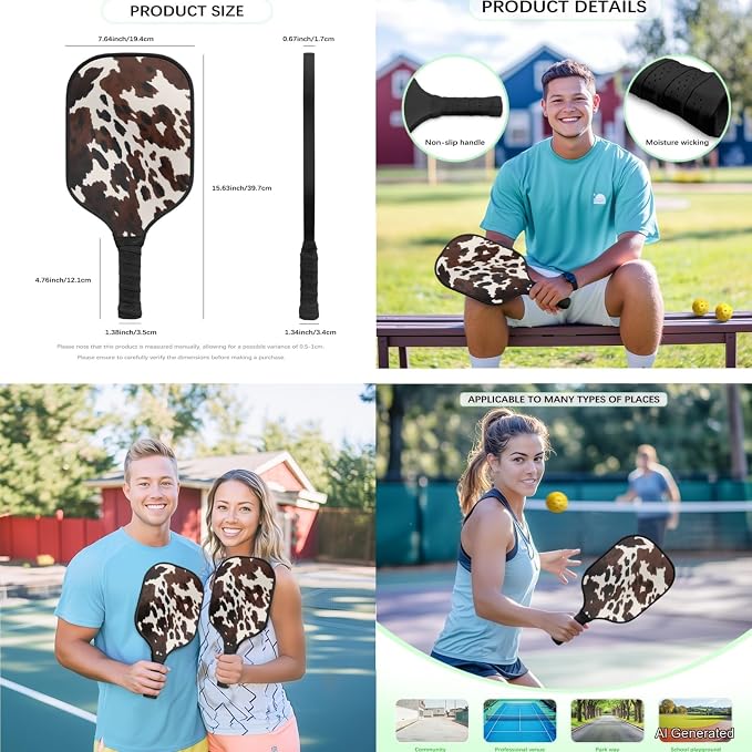 Pickleball Paddles Set 3PCS Pickleball Paddle Case Pickleball Racket Pickleball Bag Ideal for Beginners Gifts