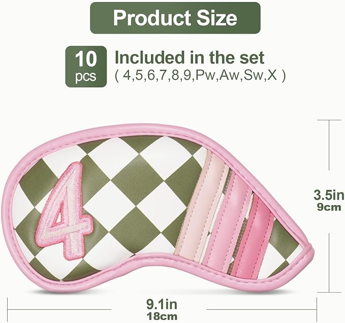 Craftsman Golf Club Cover Golf Head Cover for Driver Fairway Hybrid/Utility Woods Headcover Set Putter Head Cover for Mallet Blade DF3