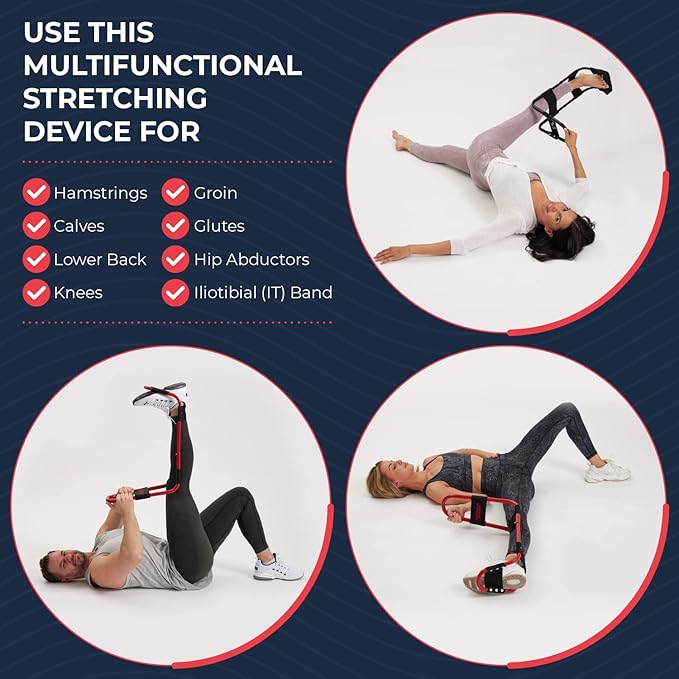 IdealStretch - Leg Stretcher - Hamstring Stretcher - Hip Stretcher - Lower Back Stretcher, & Calf Stretcher - Stretching Equipment - Original Patented - Harmstring Recovery