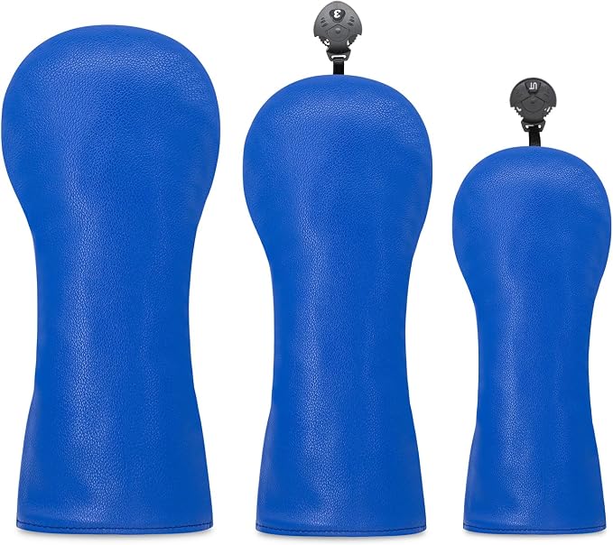 Golf Accessories Golf Club Covers for Driver, Fairway, Hybrids - Golf Driver Headcover/Golf Fairway Wood Head Cover/Hybrid Headcover for Men/Women Golfer