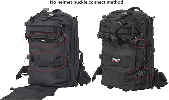 Seibertron Waterproof Large Capacity Molle Motorcycle Helmet Holder/Cycling Helmet Storage/Hiking Helmetcatch Bag/Backpack Also Fit Basketball Football Soccer Backpack Black