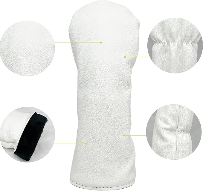 Golf Accessories Golf Club Covers for Driver, Fairway, Hybrids - Golf Driver Headcover/Golf Fairway Wood Head Cover/Hybrid Headcover for Men/Women Golfer