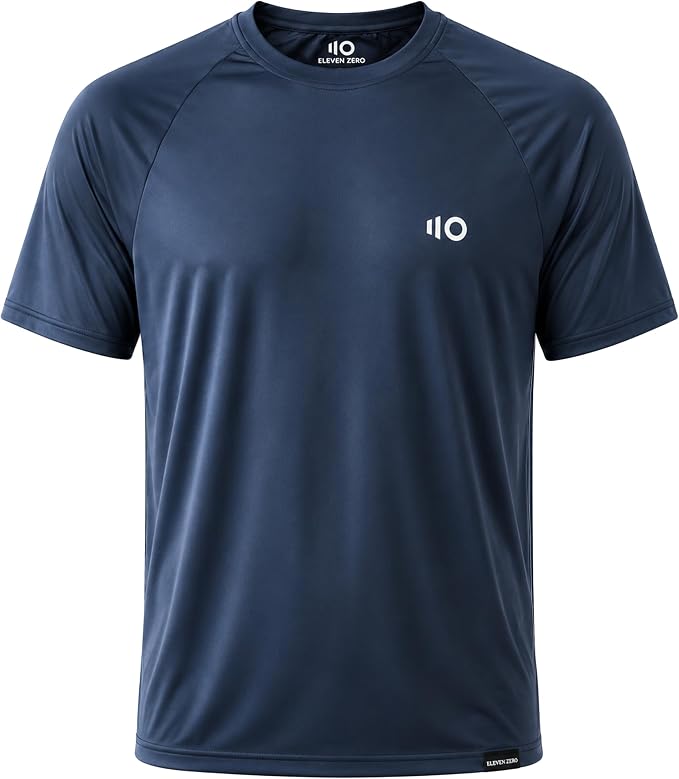 Sports Unisex Performance T Shirt, Lightweight Navy Athletic Tee, Stretch Training Shirt