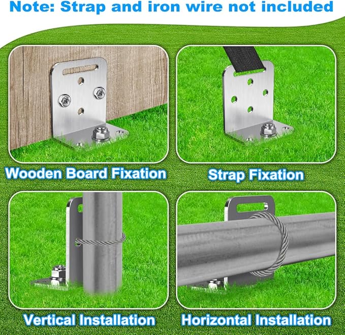 Insaga 18''/24''/30'' Ground Anchors Screw in Earth Anchor Solid Steel with L Bracket for Trampoline Mobile Home Swing Set Shed Carport Tent Stakes, Wider Helix Blade & Chrome Plated Finish, 2/4/6Pcs