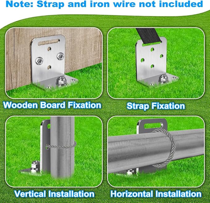 Insaga 18''/24''/30'' Ground Anchors Screw in Earth Anchor Solid Steel with L Bracket for Trampoline Mobile Home Swing Set Shed Carport Tent Stakes, Wider Helix Blade & Chrome Plated Finish, 2/4/6Pcs