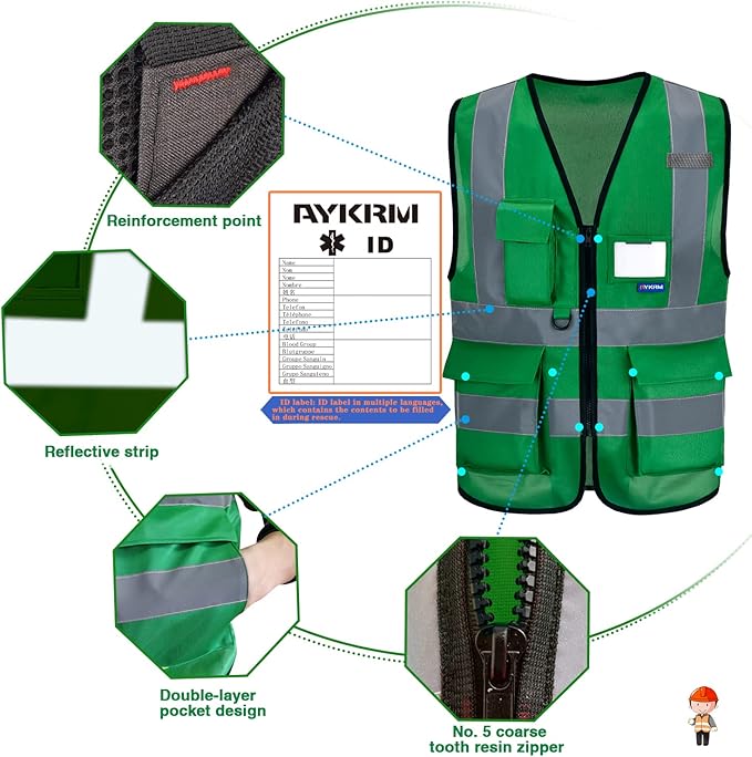 A-SAFETY green work vest