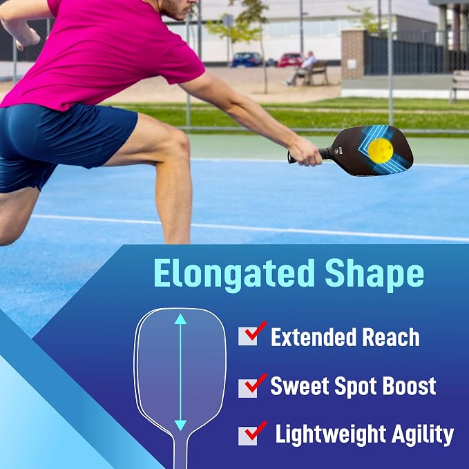 Pickleball Paddles, USAPA Carbon Fiber Pickleball Paddle with Pickle Ball Paddle Cover, Pickle Ball Raquette Pickle Ball Racket Edgeless Style