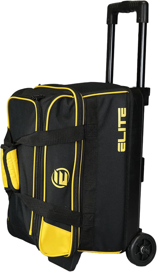 ELITE Basic Bowling Bag Double (2) Ball Roller with Rolling Wheels