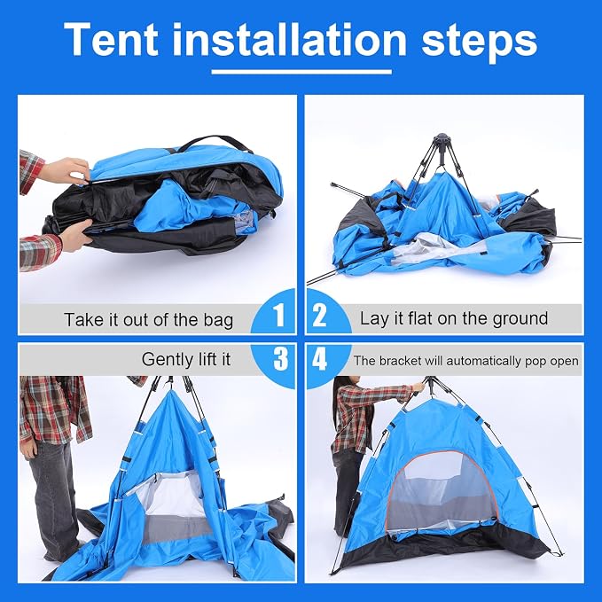 Tudomro 3 Pcs Outdoor Camping Set Include 2 Sleeping Bag for Adults Kids 1 Beach Tent Sun Shelter Seasons Indoor Outdoor Waterproof Camping Accessories for Fishing Hiking