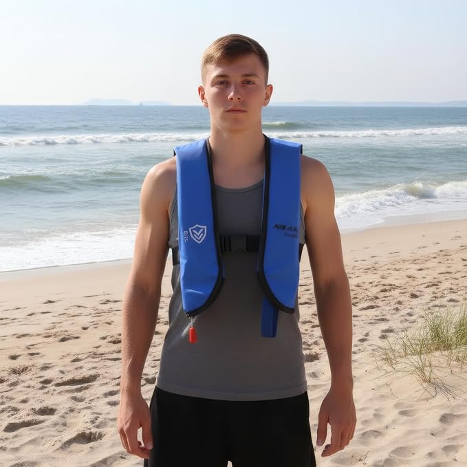 Automatic Inflatable Life Jacket | Inflatable PFD Jackets for Adults|Kayak Life Vest | for Outdoor Water Sports | Fishing Sailing | Jet Skiing | Supports up to 330 lbs