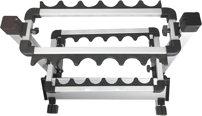 Pactrade Marine Fishing Rod Stand (12 to 24 Slots) - Fishing Pole Rack for Garage, Home, Cabin Floor | Cushioned, Lightweight, Easy-Access, Easy-Assembly | Great for Golf Clubs, Cue Sticks, and More