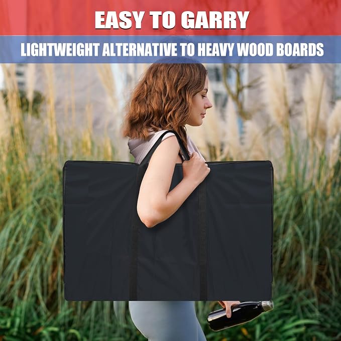 Cornhole Board Set, 3'x2' Cornhole Set, Corn Hole Boards Set, Lightweight Corn Hole Set Includes 2 Cornhole Boards, 8 Cornhole Bean Bags & Carry Case for Outdoor Games