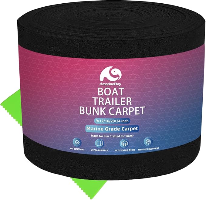 Boat Trailer Bunk Carpet,Marine Carpet Boat Bunk Boards Carpet Replacement, 9/12/16/20/24 inch Trailer Bunker Carpet for Covering Boat Lift Bunks or Runners